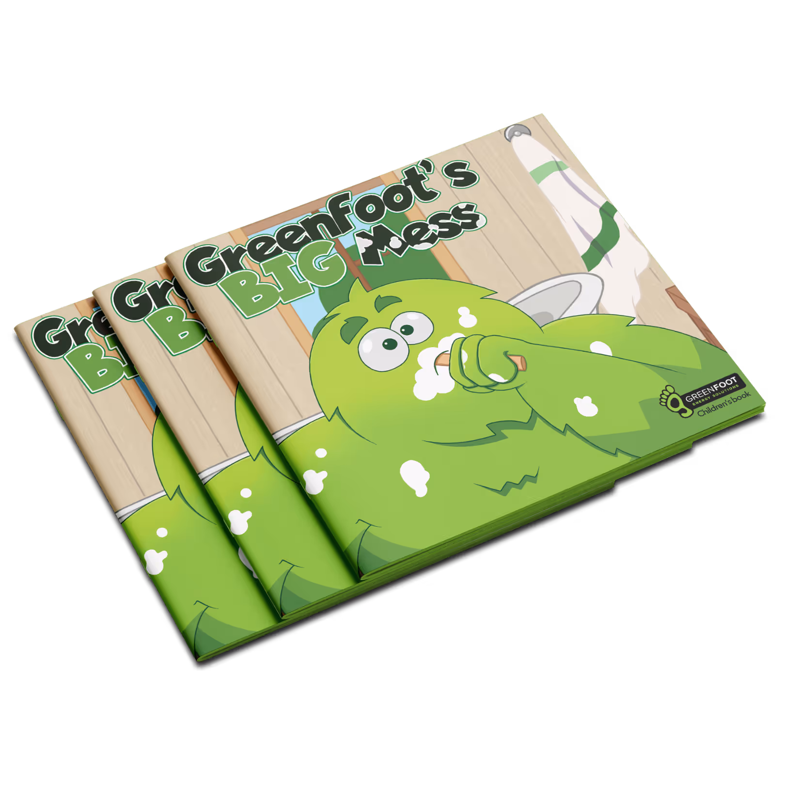 Greenfoot's Big Mess children's book cover about environmental protection