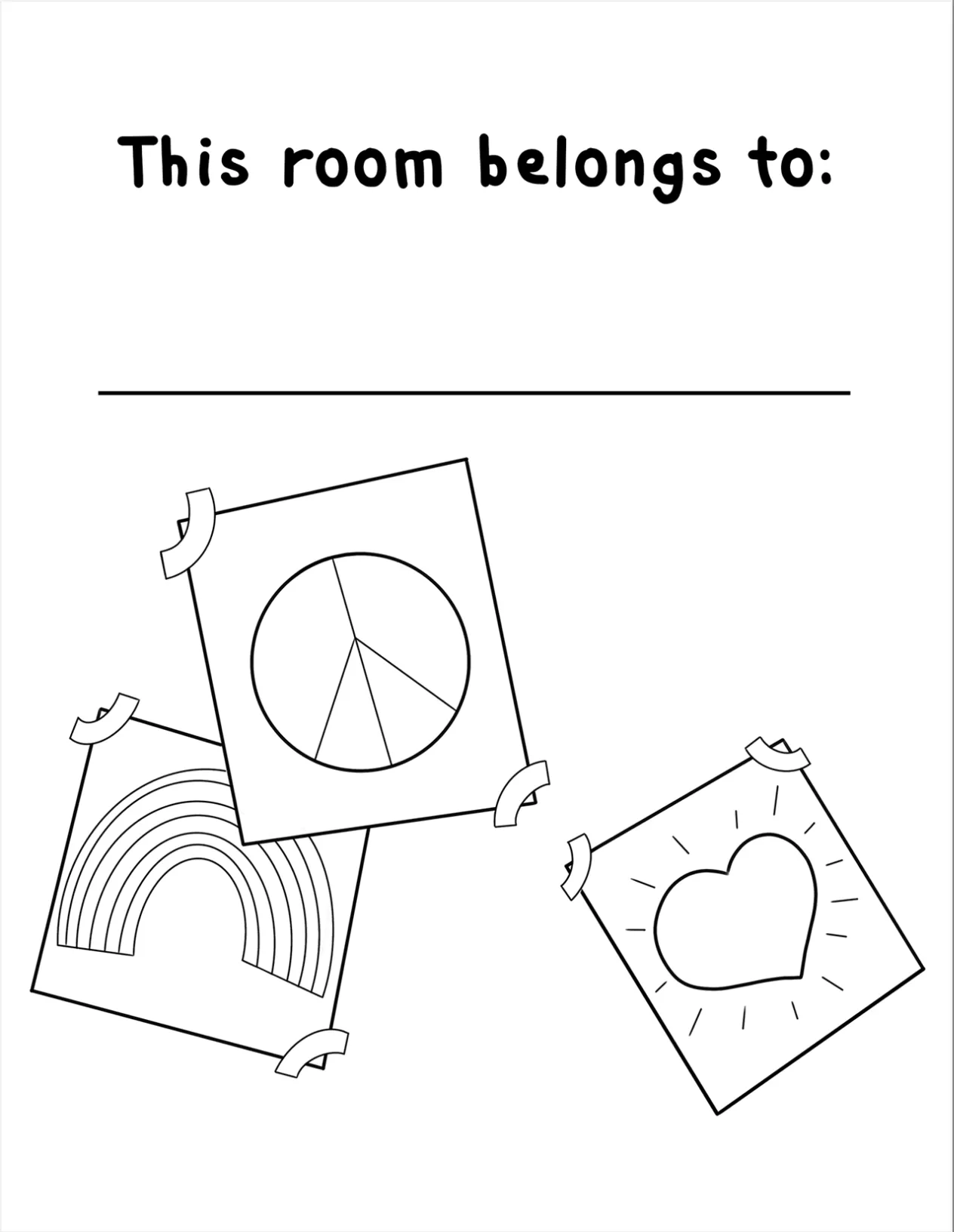 Room Sign - Greenfoot Kids Club downloadable activity sheet