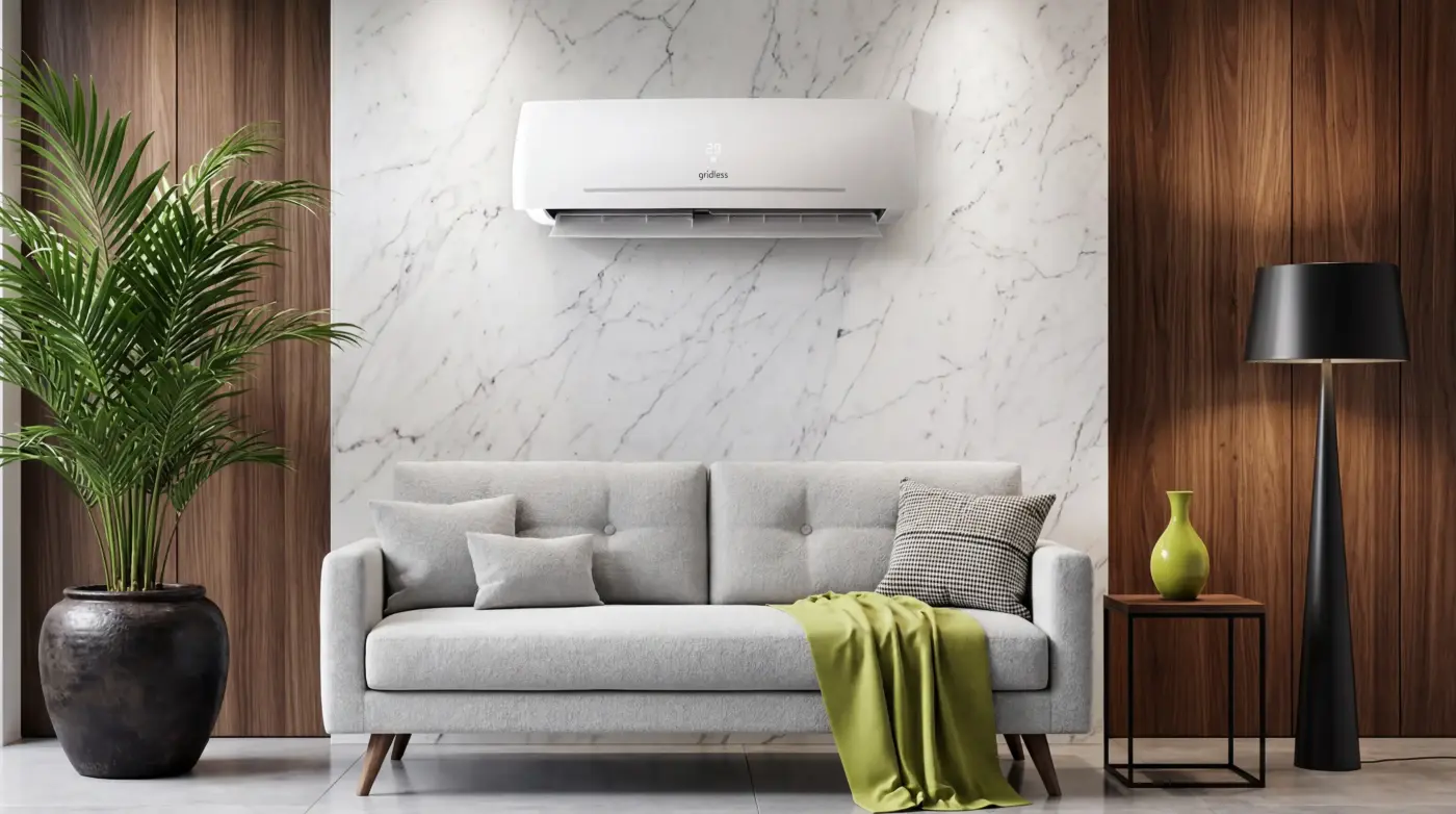 Modern Canadian home with energy efficient mini-split heat pump system